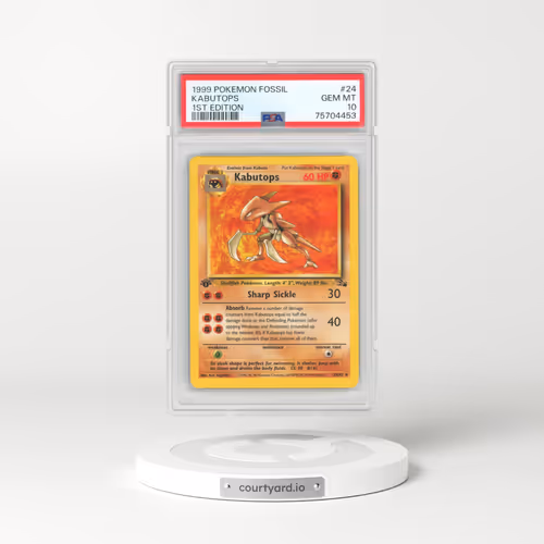 1999 Pokémon Fossil #24 Kabutops - 1st Edition (PSA 10 GEM MINT)