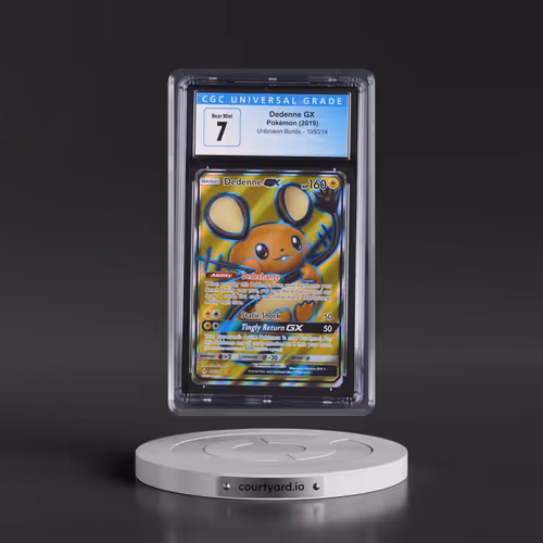 2019 Unbroken Bonds #195/214 Dedenne GX - Ultra Rare Holo (CGC 7 NM)