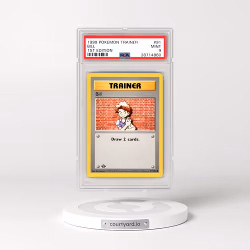 1999 Pokémon Game #91 Bill - 1st Edition (PSA 9 MINT)