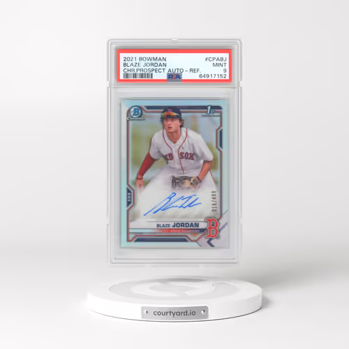 2021 Bowman Chrome Prospect Autographs #CPABJ Blaze Jordan - Refractor (PSA 9 MINT)