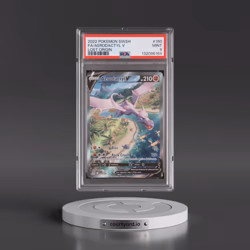 2022 Pokémon Sword & Shield Lost Origin #180 Aerodactyl V - Holo Full Art (PSA 9 MINT)