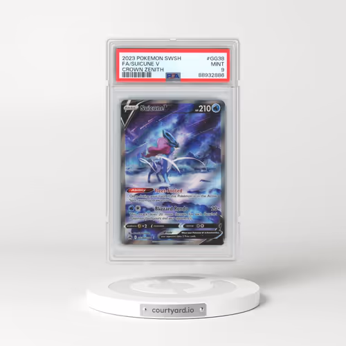 2023 Pokémon Sword and Shield Crown Zenith #GG38 Suicune V - Holo Full Art (PSA 9 MINT)
