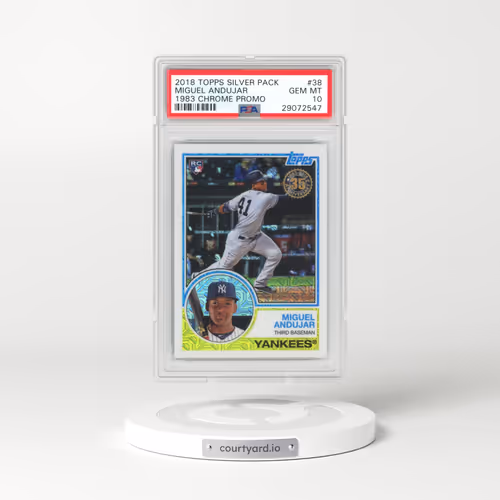 2018 Topps Silver Pack 1983 Chrome Promo #38 Miguel Andujar (PSA 10 GEM MINT)