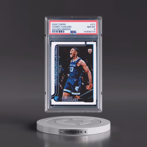 2025 Topps #211 Cedric Coward - Golden Mirror (PSA 8 NM-MT)