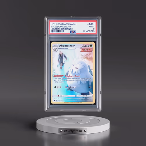 2022 Pokémon Sword & Shield Astral Radiance #TG01 Abomasnow - Full Art (PSA 9 MINT)