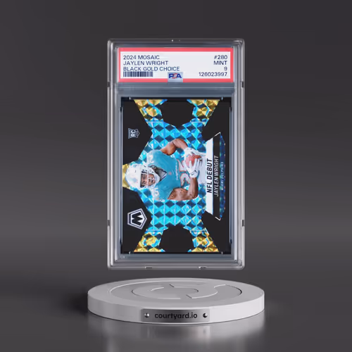 2024 Panini Mosaic #280 Jaylen Wright - Black Gold Choice (PSA 9 MINT)