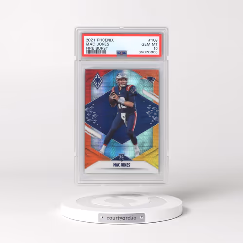 2021 Panini Phoenix #109 Mac Jones - Fire Burst (PSA 10 GEM MINT)