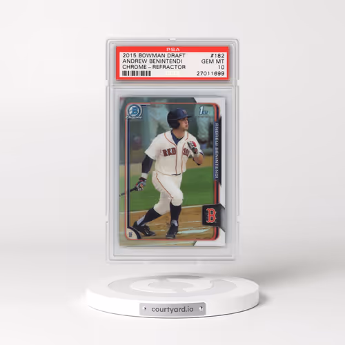 2015 Bowman Draft #182 Andrew Benintendi - Chrome-Refractor (PSA 10 GEM MINT)