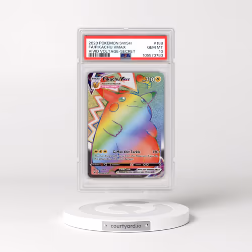 2020 Pokémon Sword & Shield Vivid Voltage #188 Pikachu Vmax - Full Art Secret (PSA 10 GEM MINT)