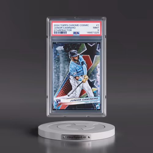2024 Topps Chrome Cosmic Starfractor #1 Junior Caminero (PSA 9 MINT)