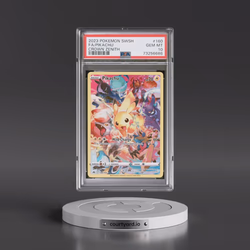 2023 Pokémon Sword and Shield Crown Zenith #160 Pikachu - Full Art (PSA 10 GEM MINT)