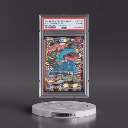 2016 Pokémon XY Black Star Promo #XY123 Venusaur EX - Holo Full Art Red & Blue Collection (PSA 6 EX-