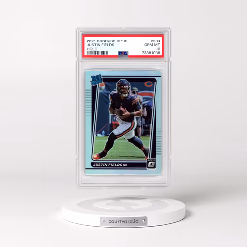 2021 Panini Donruss Optic #204 Justin Fields - Holo (PSA 10 GEM MINT)