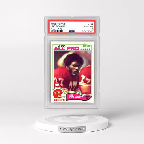 1982 Topps #112 Joe Delaney - All-Pro (PSA 8 NM-MT)