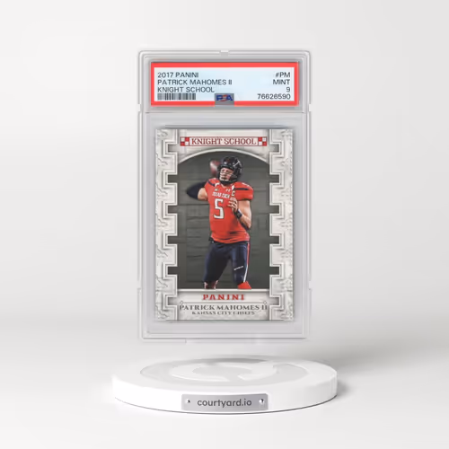 2017 Panini Knight School #PM Patrick Mahomes II (PSA 9 MINT)
