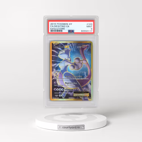 2016 Pokémon XY Evolutions #103 Mewtwo EX - Holo Full Art (PSA 9 MINT)