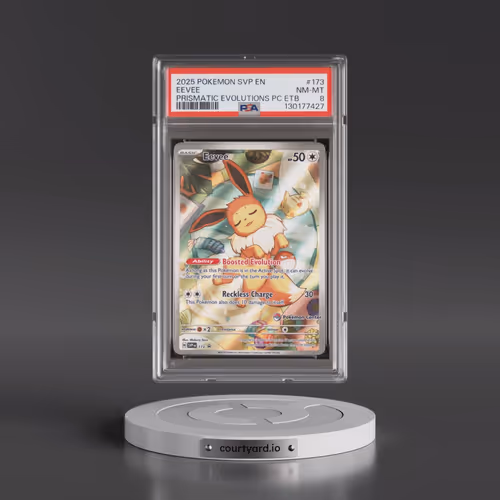 2025 Pokémon Svp EN-SV Black Star Promo #173 Eevee - Prismatic Evolutions Pokemon Center Elite Train