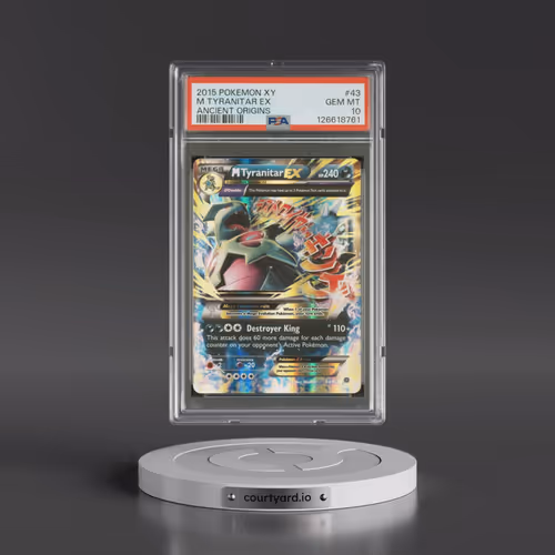 2015 Pokémon XY Ancient Origins #43 M Tyranitar EX - Holo (PSA 10 GEM MINT)
