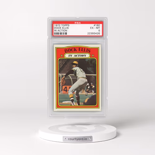 1972 Topps #180 Dock Ellis - In Action (PSA 6 EX-MT)
