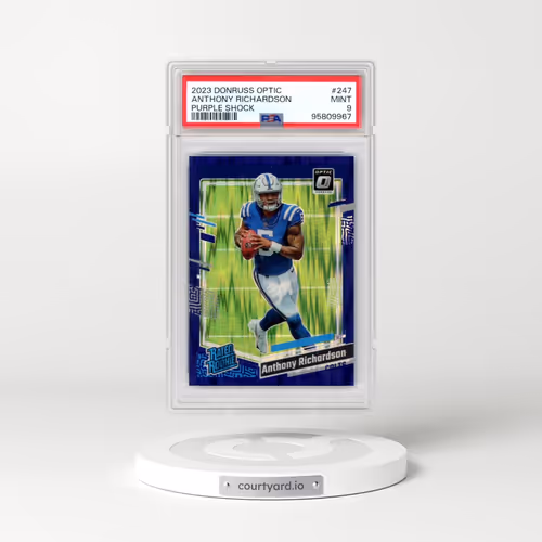 2023 Panini Donruss Optic #247 Anthony Richardson - Purple Shock (PSA 9 MINT)