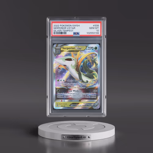 2022 Pokémon Sword & Shield Silver Tempest #008 Serperior Vstar (PSA 10 GEM MINT)