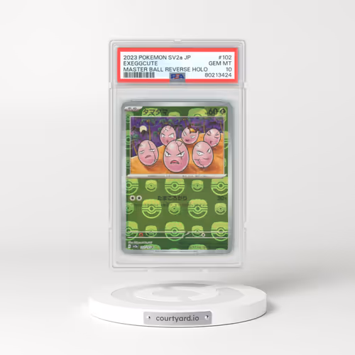 2023 Pokémon Card 151 #102 Exeggcute - Reverse Holo Master Ball (PSA 10 GEM MINT)