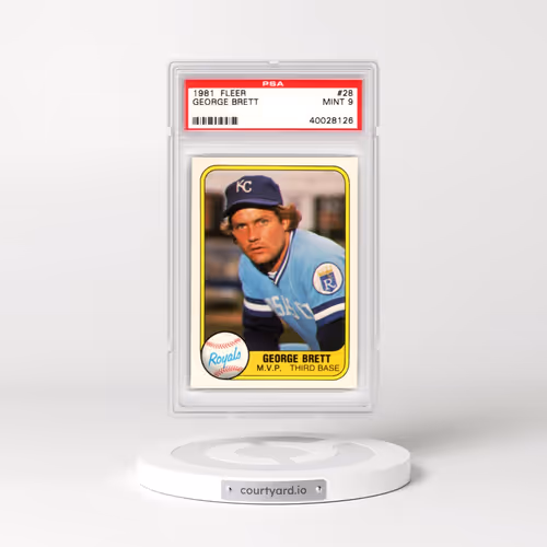 1981 Fleer #28 George Brett - Batting (PSA 9 MINT)