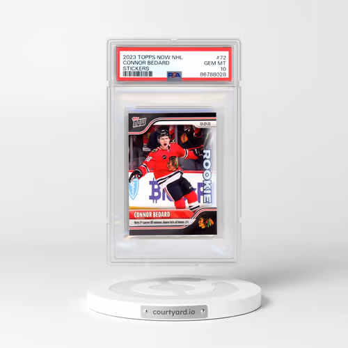 2023 Topps Now NHL Stickers #72 Connor Bedard (PSA 10 GEM MINT)