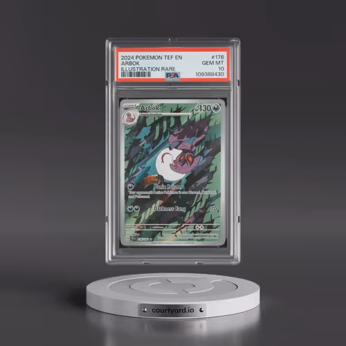 2024 Pokémon Tef EN-Temporal Forces #176 Arbok - Illustration Rare (PSA 10 GEM MINT)