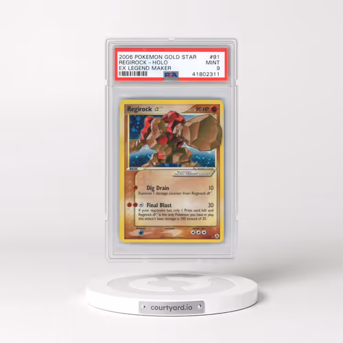 2006 Pokémon EX Legend Maker #91 Regirock - Holo Gold Star (PSA 9 MINT)
