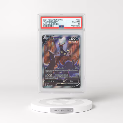 2021 Pokémon Sword & Shield Evolving Skies #189 Umbreon V - Holo Full Art (PSA 10 GEM MINT)