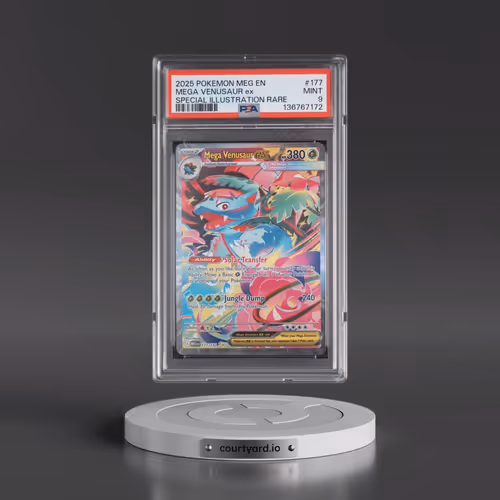 2025 Pokémon Meg EN-Mega Evolution #177 Mega Venusaur EX - Holo Special Illustration Rare (PSA 9 MIN