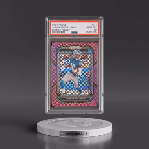 2022 Panini Prizm #311 Jameson Williams - Purple Power (PSA 10 GEM MINT)