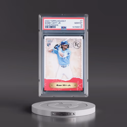 2022 Topps Holiday Countdown #7 Bobby Witt Jr. (PSA 10 GEM MINT)