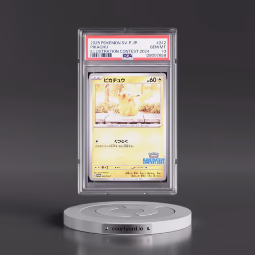 2025 Pokémon SV-P Promo #242 Pikachu - Illustration Contest 2024 (PSA 10 GEM MINT)