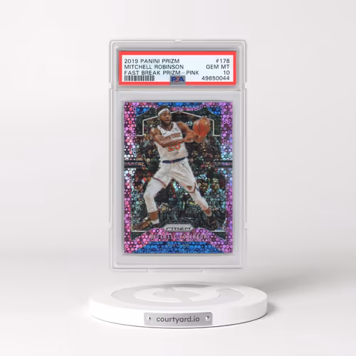 2019 Panini Prizm #178 Mitchell Robinson - Fast Break Prizm-Pink (PSA 10 GEM MINT)