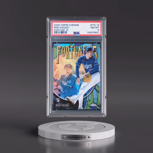 2025 Topps Chrome Fortune 15 #F15-13 Roki Sasaki (PSA 8 NM-MT)