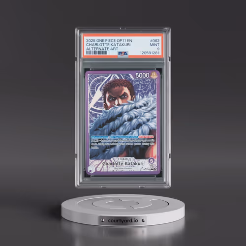 2025 One Piece OP11-A Fist of Divine Speed #062 Charlotte Katakuri - Alternate Art (PSA 9 MINT)