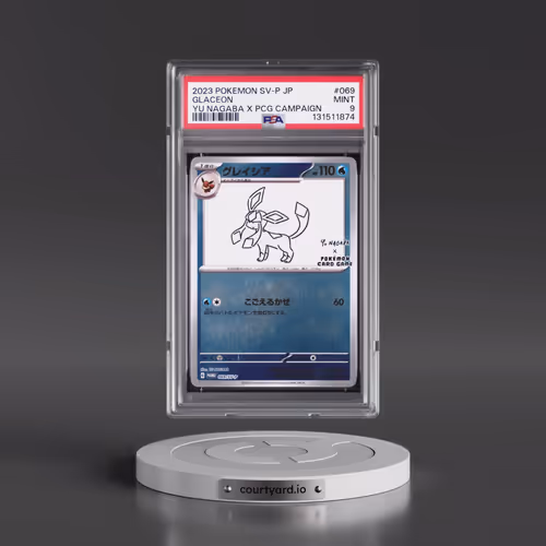 2023 Pokémon SV-P Promo #069 Glaceon - YU Nagaba X Pokemon Card Game Campaign (PSA 9 MINT)