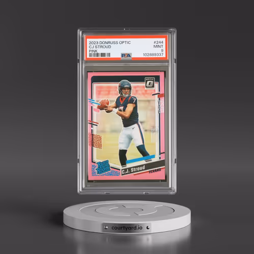 2023 Panini Donruss Optic #244 CJ Stroud - Pink (PSA 9 MINT)