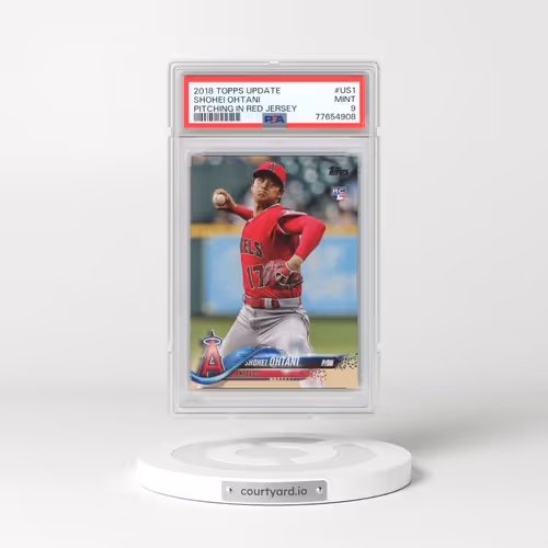 2018 Topps Update #US1 Shohei Ohtani - Pitching in Red Jersey (PSA 9 MINT)