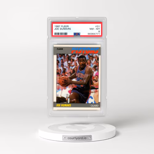 1987 Fleer #31 Joe Dumars (PSA 8 NM-MT)
