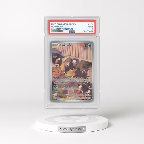 2023 Pokémon Obf EN-Obsidian Flames #204 Houndour - Illustration Rare (PSA 9 MINT)
