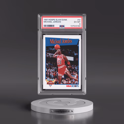 1991 Hoops Slam Dunk #IV Michael Jordan (PSA 6 EX-MT)
