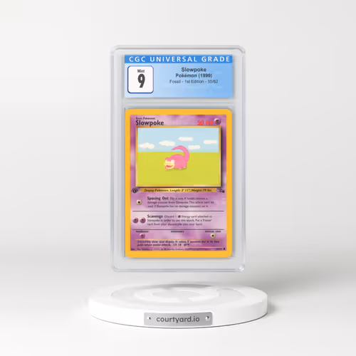 1999 Fossil #55 Slowpoke - 1st Edition (CGC 9 MINT)