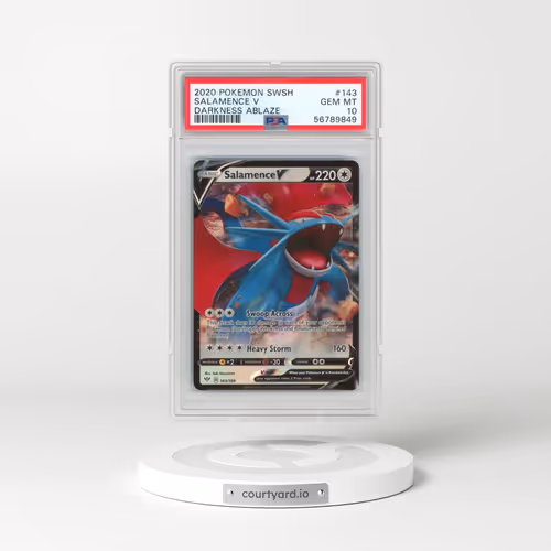 2020 Pokémon Sword & Shield Darkness Ablaze #143 Salamence V - Holo (PSA 10 GEM MINT)