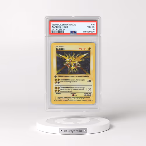 1999 Pokémon Game #16 Zapdos - 1st Edition Holo (PSA 4 VG-EX)