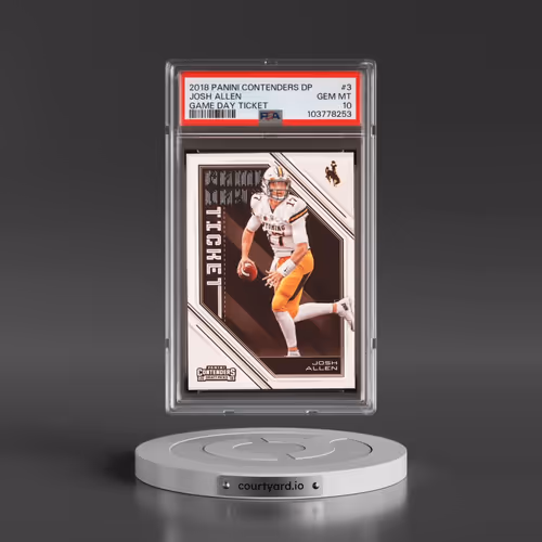2018 Panini Contenders Draft Picks Game Day Ticket #3 Josh Allen (PSA 10 GEM MINT)