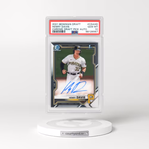 2021 Bowman Draft Chrome Draft Pick Autographs #CDAHD Henry Davis (PSA 10 GEM MINT)
