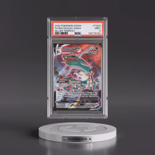2022 Pokémon Sword & Shield Silver Tempest #TG20 Rayquaza Vmax - Full Art (PSA 9 MINT)